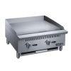 24" Griddler (24" Depth)  2-Burner Commercial  Griddle in Stainless Steel  with 4  legs