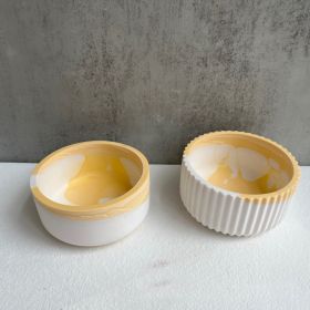 Silicone Mold For Large Round Candle Cup With Lid (Option: Suit)