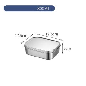 304Stainless Steel Preservation Box Heart Shaped (Option: Steel cover 800ml)