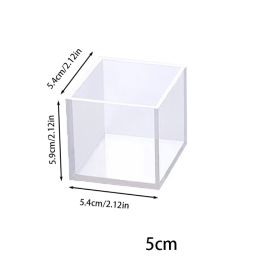 Drop Glue High Lens Surface Cuboid Ornaments Silicone Mold (Option: Cube 50cm)