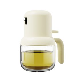 Kitchen Press Atomizing Oil Spray Kettle Fuel Injection Bottle Oil Vinegar Cooking Oil Spray Bottle BBQ Tool Seasoning Bottle (Color: Beige)