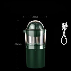 Portable Blender Electric Orange Press Mini Fruit Juicer Manual Juicer Cup Wireless Portable Juicer Bucket Juicer Kitchen Gadgets (Option: Green-USB)