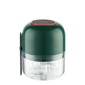 Electric Garlic Masher Mini Household (Option: Green-USB)