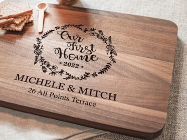 Make A Personalized Wooden Cutting Board (Option: Walnut wood-22x30cm)