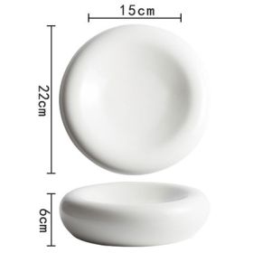 Hot Pot Tableware Ceramic Mood Dishes (Color: White)