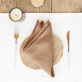 Cloth Mat Kitchen Photography Props (Option: Milk tea color-45x45cm)