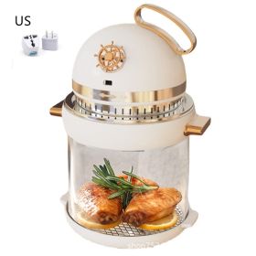 4L Transparent Visible Air Fryer (Option: White-National standard)