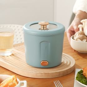 Electric Pot Multifunctional Mini One Person (Option: Haze Blue-Single pot-UK)