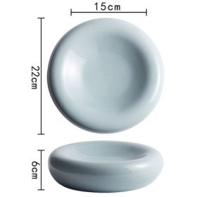 Hot Pot Tableware Ceramic Mood Dishes (Color: Blue)