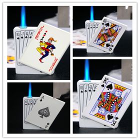 Poker Gas Lighters Poker Lighter Creative Gift Lighter Poker Lighter (Option: SET)