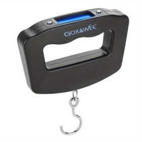 GOXAWEE 110lb/50kg Digital Handheld Luggage Hanging Baggage Scale With Backlight LCD Display (Items: With Hook-Black' B)