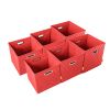 AFJE1001BLUE-3SZ Jiaessentials Blue Closet Organizers Cube Bins 3 Size 6pcs.