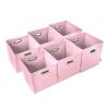 AFJE1001BLUE-3SZ Jiaessentials Blue Closet Organizers Cube Bins 3 Size 6pcs.