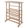 Wood Vinny 24-Bottle Wine Rack, Espresso, Espresso Finish