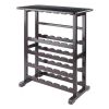 Wood Vinny 24-Bottle Wine Rack, Espresso, Espresso Finish