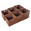 AFJE1001BLUE-3SZ Jiaessentials Blue Closet Organizers Cube Bins 3 Size 6pcs.