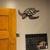 1pc, Metal Sea Turtle Ornament Beach Theme Decor Wall Art Decorations Wall Hanging For Indoor Living Room Decor