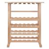 Wood Vinny 24-Bottle Wine Rack, Espresso, Espresso Finish