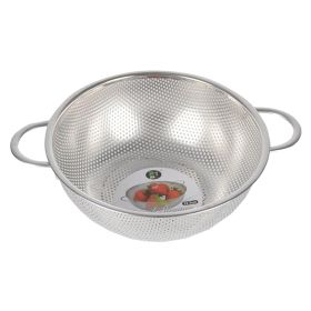 Stainless Steel Drain Basket Kitchen Rice Washing Basket (Option: 19.5cm-Thickened pure steel)