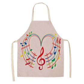 New Abstract Digital Printing Linen Sleeveless Apron (Option: W05403-68X55cm)